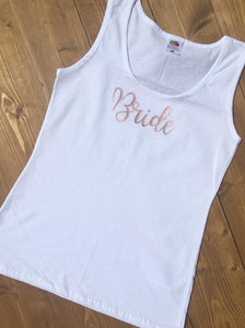 Hen Party Tops • Rose Gold Bridesmaid • Bridesmaid Tops • Hen Party Vests • Hen Do Tops • Bridesmaid Vests • Batchelorette Vest • Hen Do Tee