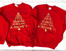 Load image into Gallery viewer, Our First Christmas As Mr and Mrs • Personalised Christmas Jumper • Matching Christmas Jumper •Couples Jumper •Christmas Sweater• Sweatshirt