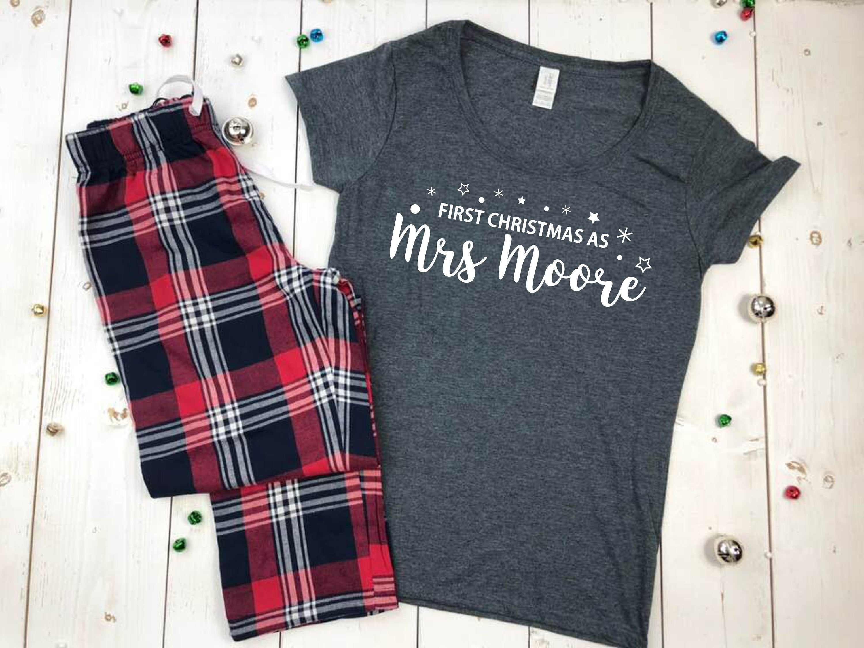 First Christmas As A Mrs Personalised Pyjamas • Christmas PJS