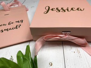 Bridesmaid Proposal Box Personalised Bridesmaid Gift Box Will You Be My Bridesmaid Hidden Message Inside Rose Gold Maid Of Honour Gift Groom