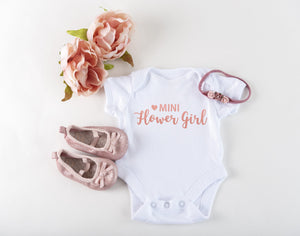 Rose Gold Mini Flower Girl Baby Vest • Flower Girl Gift • Flower Girl Shirt•Flower Girl Baby Grow•Flower Girl Bodysuit •Flower Girl Proposal