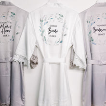 Load image into Gallery viewer, Silver Light Grey Bridal Party Robes, Satin Bridesmaid Robe