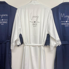 Load image into Gallery viewer, Navy Blue Bridesmaid robes, Bridesmaid Gift, Bridal Robes