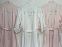 Load image into Gallery viewer, Bridal Robes, Pink and Silver Bridal Party Robes