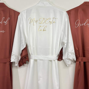 Burnt Orange Bridal Robes, Bridesmaid robes