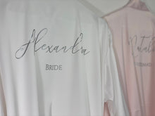 Load image into Gallery viewer, Bridal Robes, Pink and Silver Bridal Party Robes