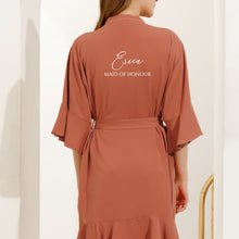 Load image into Gallery viewer, Terracotta Ruffle Robes, Bridesmaid Robes Bridesmaid Gift