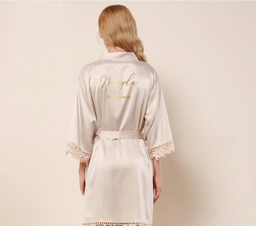 Champagne Bridesmaid Robes For Bridesmaid Gift, Various Colours Available